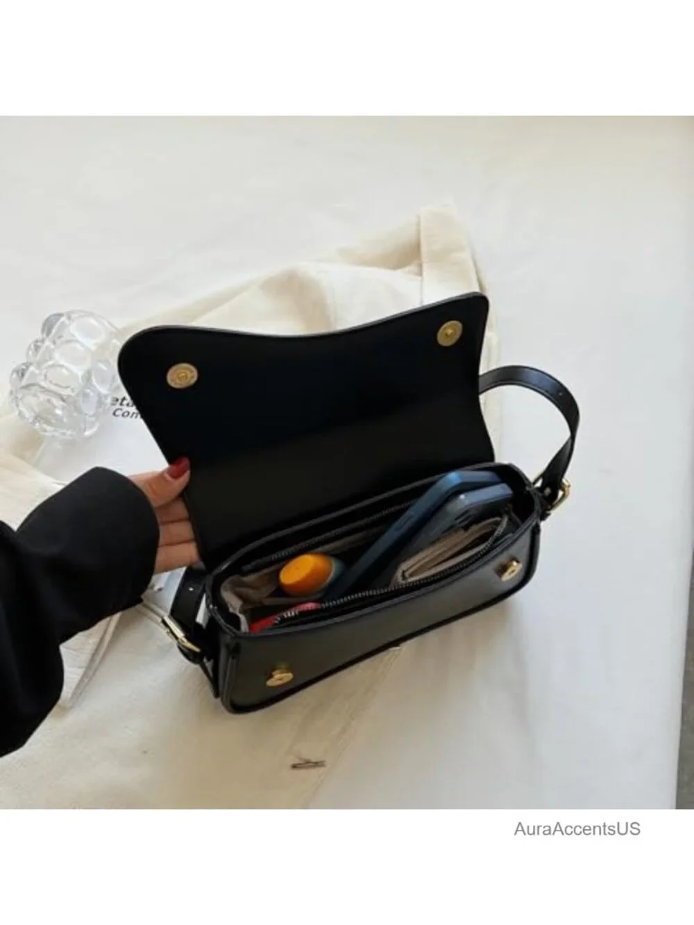 Vegan Leather Hobo Shoulder Bag Crossbody Purse with Adjustable Strap